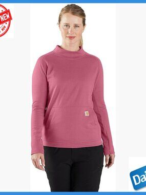 Relaxed Fit Long Sleeve Fleece Pullover with Thumbhole Cuffs
